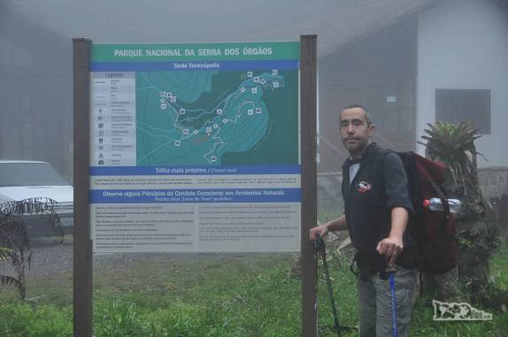 Chegando ao final da travessia do Parque Nacional da Serra dos Órgãos, no Rio de Janeiro, portaria de Teresópolis
